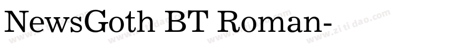 NewsGoth BT Roman字体转换